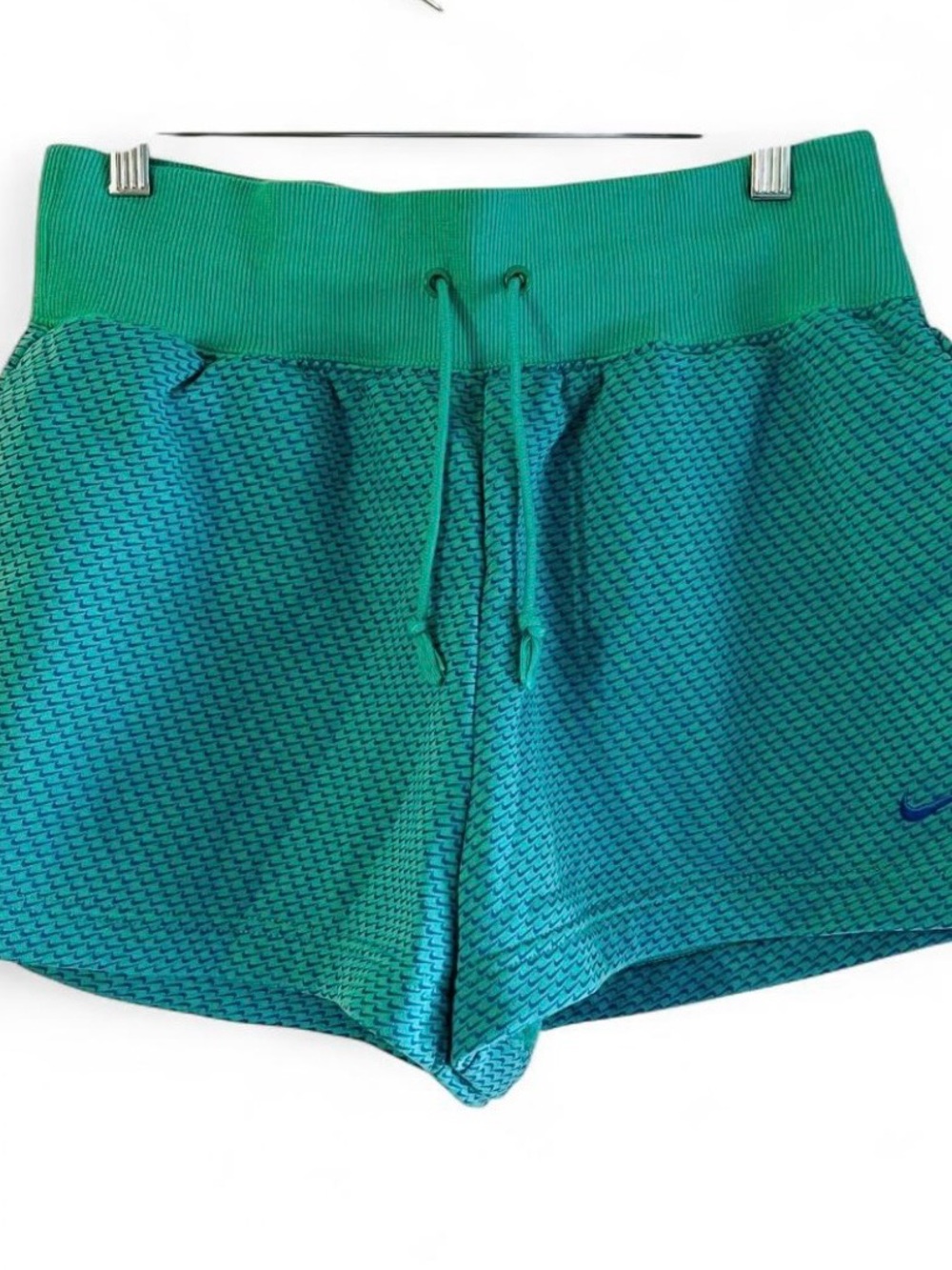 Nike Women's Teal and Green Athletic Shorts